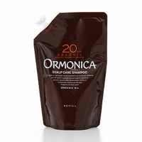Ormonica - Органический шампунь для ухода за волосами и кожей головы, запасной блок, 400 мл