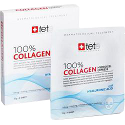 Фото Tete Cosmeceutical 100% Collagen Express Hydrogel Mask Box - Маска гидроколлагеновая моментального действия, 4х1 шт
