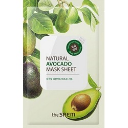 Фото The Saem Natural Avocado Mask Sheet - Маска тканевая с экстрактом авокадо, 21 мл