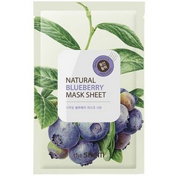 Фото The Saem Natural Blueberry Mask Sheet - Маска тканевая с экстрактом черники, 21 мл