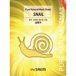 Фото The Saem Pure Natural Mask Sheet Snail - Маска тканевая с муцином улитки, 20 мл