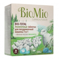 Фото BioMio - Таблетки для посудомоечной машины с эфирным маслом Эвкалипта, 30 штук