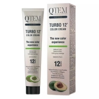 Qtem - Перманентный краситель Turbo 12 Color Cream с восстанавливающими активами, 12 Бежевый, 100 мл protein rex батончик с высоким содержанием протеина и экстрактом гуараны мокко
