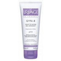 Uriage Gyn-8 Intimate hygiene protective cleansing gel - Гель для интимной гигиены успокаивающий, 100 мл успокаивающий гель для интимной гигиены для чувствительной кожи sensitive intimate gel
