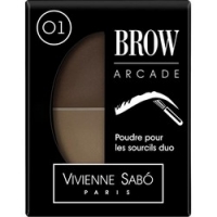 Vivienne Sabo Poudre Pour Les Sourcils Duo Brow Arcade - Тени для бровей двойные, тон 01