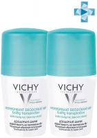 Vichy Deodorant - Дезодорант-шарик регулирующий, 2х50 мл генетическая диета здоровая жизнь в болезни и боли энергия веры комплект из 3 книг