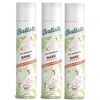 Фото Batiste Dry Shampoo Bare - Сухой шампунь для волос Bare с цветочным ароматом, 3х200 мл