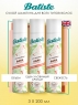 Batiste Dry Shampoo Bare - Сухой шампунь для волос Bare с цветочным ароматом, 3х200 мл