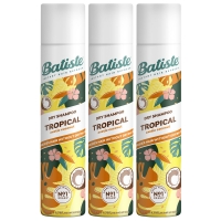 Batiste Dry Shampoo Tropical - Комплект Tropical Сухой шампунь, 3х200 мл