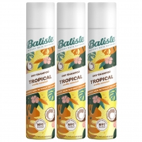 Фото Batiste Dry Shampoo Tropical - Комплект Tropical Сухой шампунь, 3х200 мл