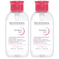 Bioderma - Очищающая вода, помпа, 2х500 мл очищающая мицеллярная вода для жирной и комбинированной кожи