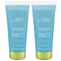 Фото Bioderma - Гель-мусс очищающий, без помпы, 2х200 мл