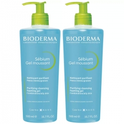 Фото Bioderma - Гель-мусс очищающий, 2х500 мл