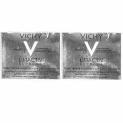 Фото Vichy - Комплект: ЛифтАктив Супрем Крем для упругости сухой и очень сухой кожи, 2 шт. по 50 мл, 1 шт