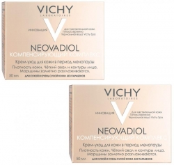 Фото Vichy - Комплект: Неовадиол Компенсирующий комплекс для сухой и очень сухой кожи, 2 шт. по 50 мл, 1 шт