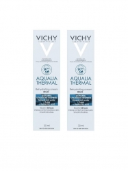 Фото Vichy - Комплект: Аквалия Термаль Насыщенный крем для сухой и очень сухой кожи, 2 шт. по 30 мл, 1 шт