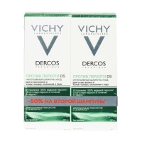 Vichy Dercos - Интенсивный шампунь-уход против перхоти для нормальных и  жирных волос, 2х200 мл