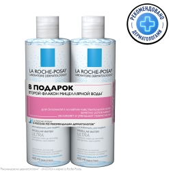 Фото Мицеллярная вода для склонной к аллергии чувствительной кожи лица и области вокруг глаз, 2 х 400 мл