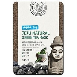 Фото Welcos Jeju Nature's Green Tea Mask - Маска для лица успокаивающая, 20 мл
