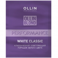 Фото Ollin Professional - Классический осветляющий порошок белого цвета White Blond Powder, 30 г